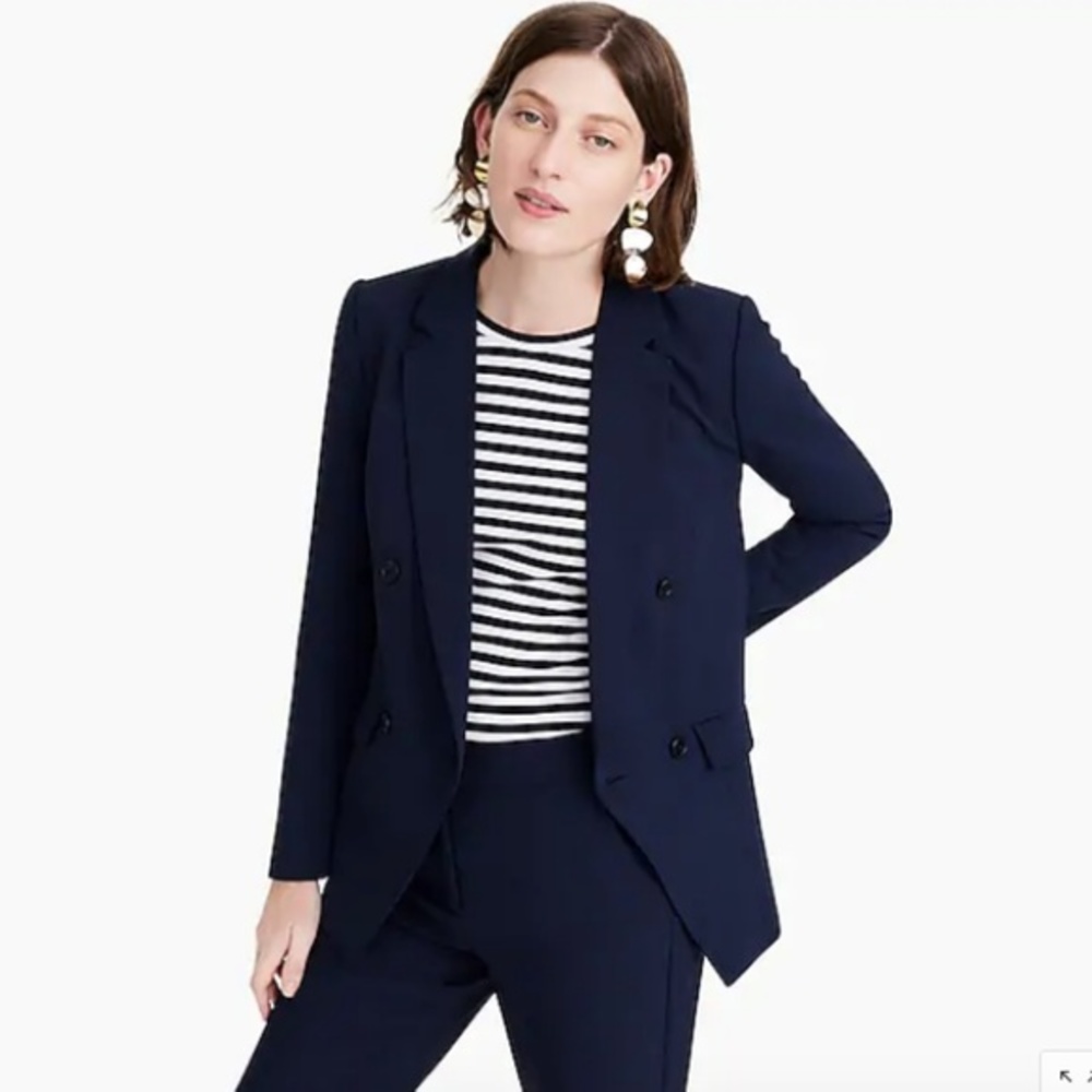 JCrew Double Breasted Blazer in Navy, NWT Sz 6